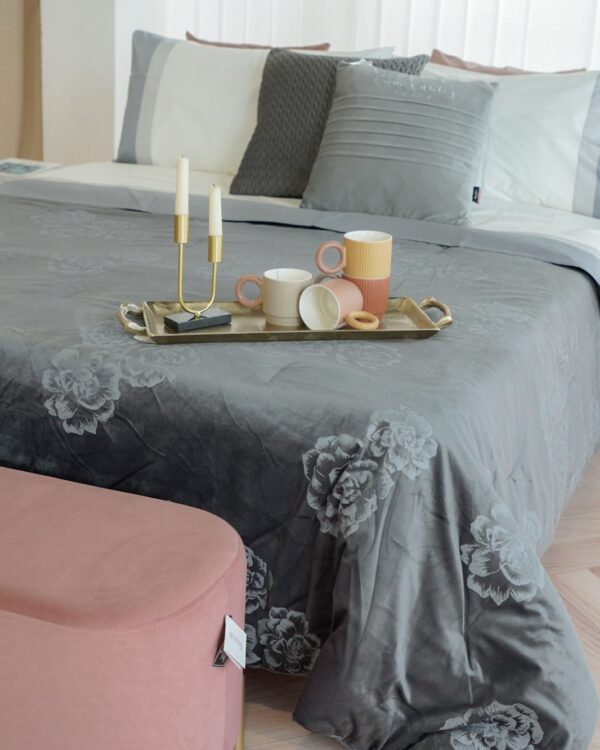 Trapunta Austria Matrimoniale In Velluto Damascati Floreale Fancy Home