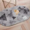Tappeto Bagno Prisma Ovale Assorbente Con Fondo Antiscivolo