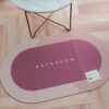 Tappeto Bagno Prisma Ovale Assorbente Con Fondo Antiscivolo