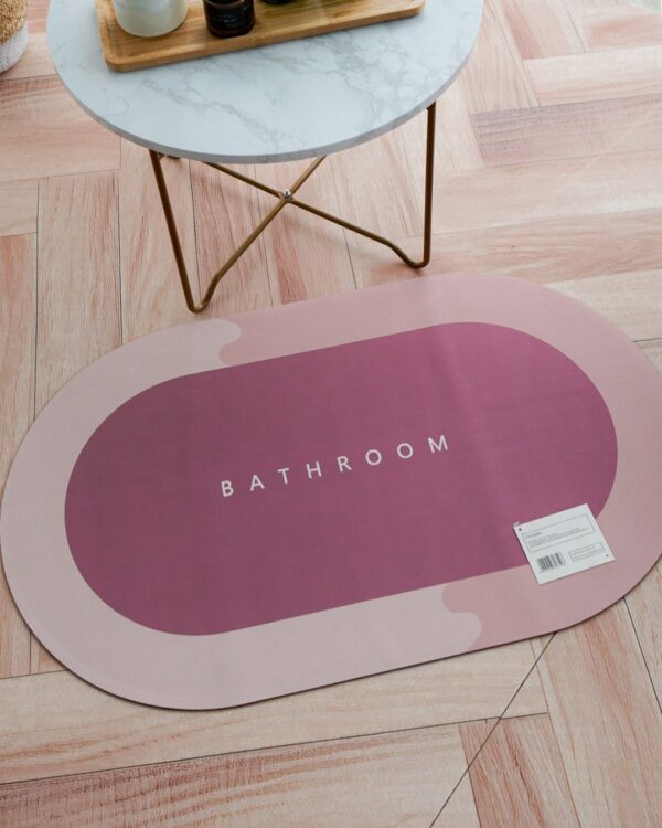 Tappeto Bagno Prisma Ovale Assorbente Con Fondo Antiscivolo