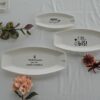 Piatto Vassoio Ovale Con Frasi Bianco In Ceramica 3 Misure AD-18529