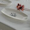 Piatto Vassoio Ovale Con Frasi Bianco In Ceramica 3 Misure AD