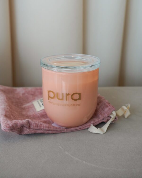 Candela Pura Contenitore in Vetro Tappo Ermetico Con Sacchetto