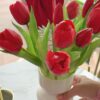 Mazzettino da 5 Tulipani in Gomma Effetto Realistico