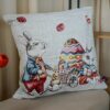 Cuscino Quadrato in Gobelin Pasqua Tessuto Jacquard Cinigliato Con Zip