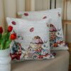 Cuscino Quadrato in Gobelin Pasqua Tessuto Jacquard Cinigliato Con Zip