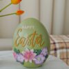 Uovo Decorazione Pasquale In Poliresina Con Scritta "Happy Easter"