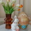 Uovo Decorazione Pasquale In Poliresina Con Scritta "Happy Easter"