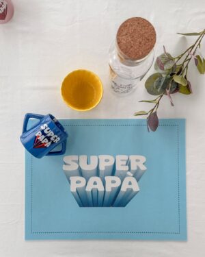 Tovaglietta Colazione In Vinile Super Papà e Super Mamma