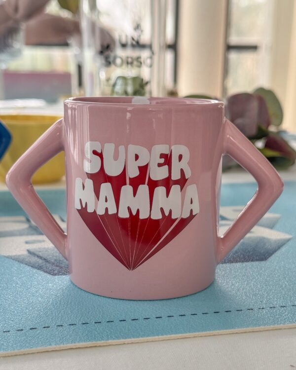 Tazza Mug Super Papà Super Mamma In Ceramica AD