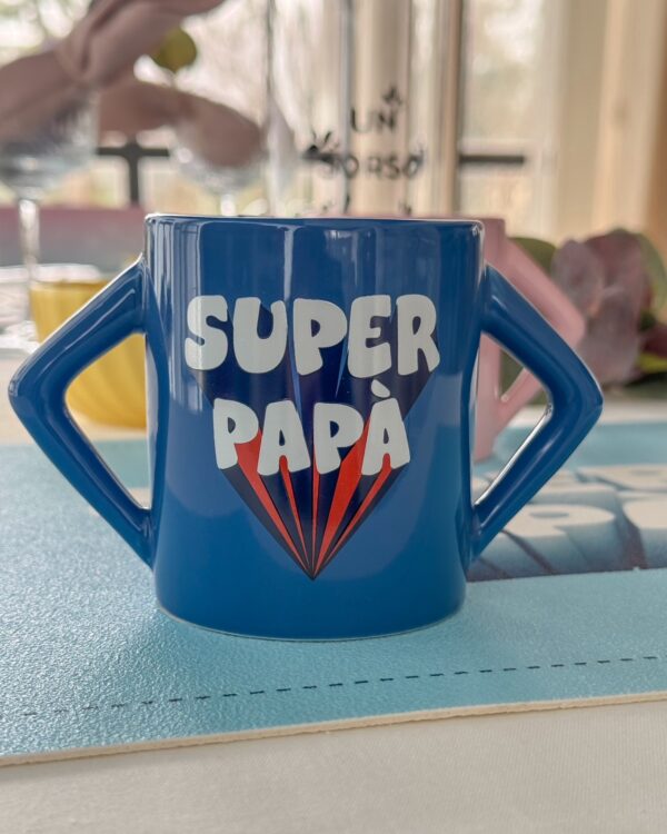 Tazza Mug Super Papà Super Mamma In Ceramica AD