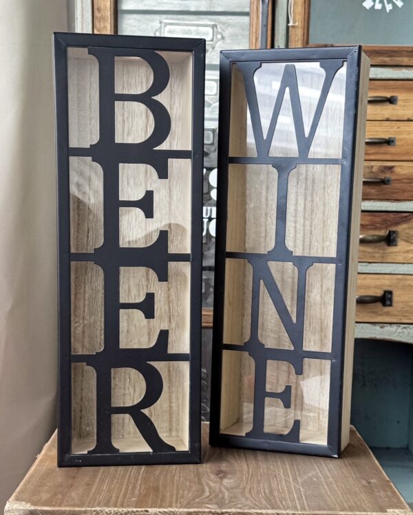 Porta Tappi In Legno Vetro e Metallo Per Birra o Vino
