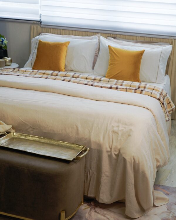 Completo Copripiumino Petra Con Federe Effetto Stropicciato Stone Washed