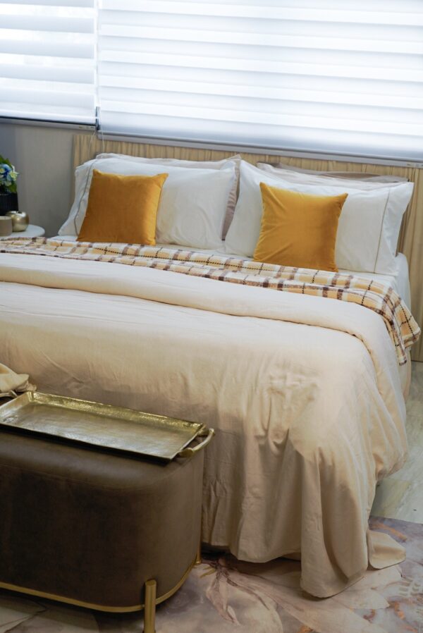 Completo Copripiumino Petra Con Federe Effetto Stropicciato Stone Washed