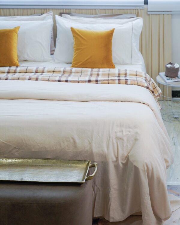 Completo Copripiumino Petra Con Federe Effetto Stropicciato Stone Washed