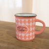 Tazza Mug A Rombi Con Manico Vintage