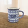 Tazza Mug A Rombi Con Manico Vintage
