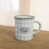 Tazza Mug A Rombi Con Manico Vintage