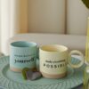 Tazza Mug Con Manico Con Frasi Colori Pastello Matt