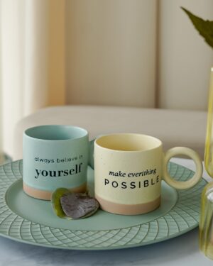 Tazza Mug Con Manico Con Frasi Colori Pastello Matt