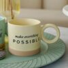 Tazza Mug Con Manico Con Frasi Colori Pastello Matt
