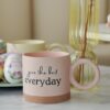 Tazza Mug Con Manico Con Frasi Colori Pastello Matt