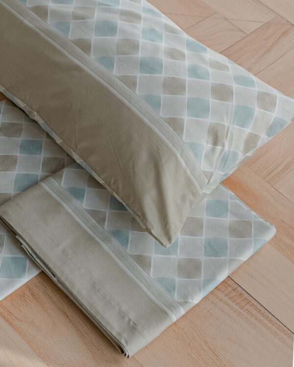 Completo Lenzuola Manifatture Imberti Living A Rombi Geometrico