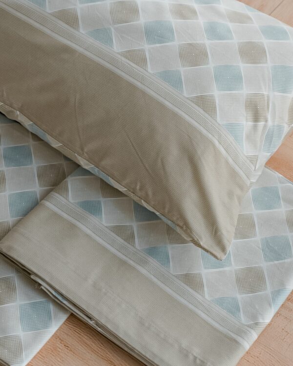 Completo Lenzuola Manifatture Imberti Living A Rombi Geometrico