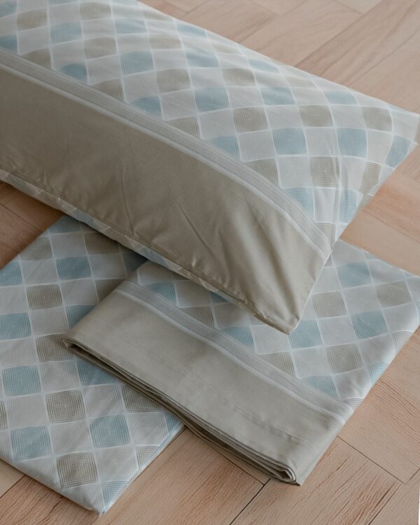 Completo Lenzuola Manifatture Imberti Living A Rombi Geometrico