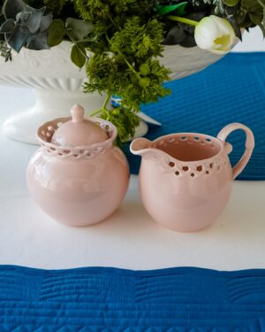 Set Lattiera Zuccheriera Mise En Place Preziosa Luxury Bianca o Rosa
