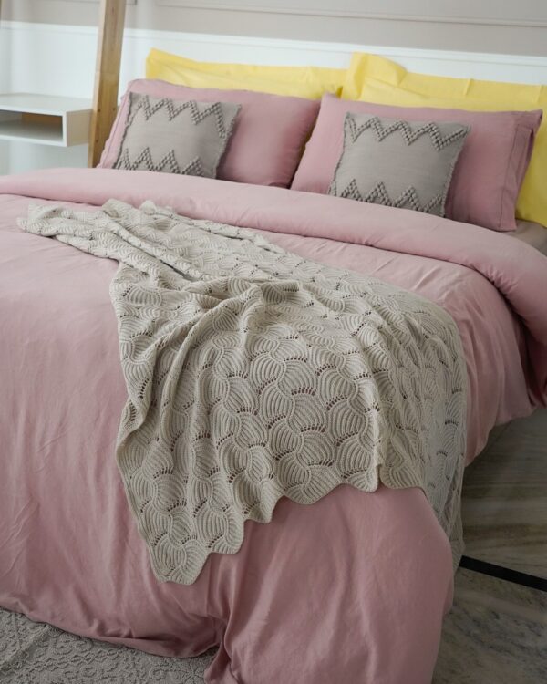 Completo Copripiumino Petra Con Federe Effetto Stropicciato Stone Washed