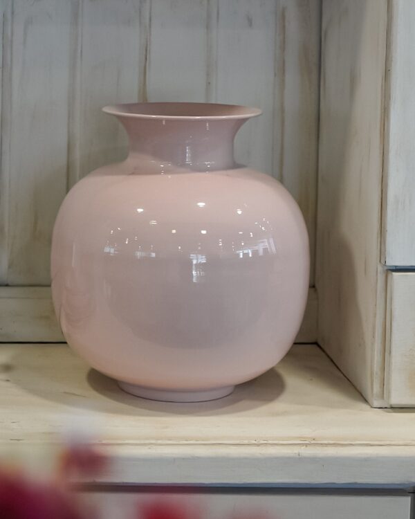 Vaso in Metallo Mercury In Due Dimensioni e 3 Colori Bianco Rosa Beige