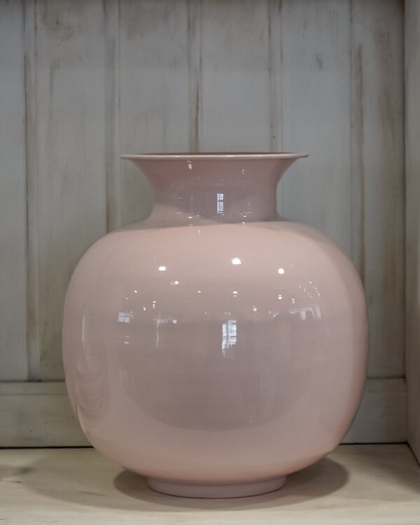 Vaso in Metallo Mercury In Due Dimensioni e 3 Colori Bianco Rosa Beige