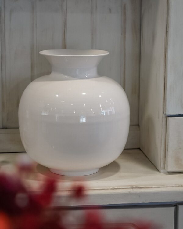 Vaso in Metallo Mercury In Due Dimensioni e 3 Colori Bianco Rosa Beige