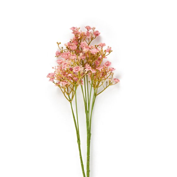 Mazzettino di Fiorellini Artificiali a Stelo Lungo 67 Cm Giallo Celeste Rosa e Rosa Scuro