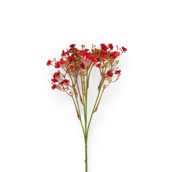 Mazzettino di Fiorellini Artificiali a Stelo Corto 48 Cm Bianco Arancio Viola Rosso Fucsia
