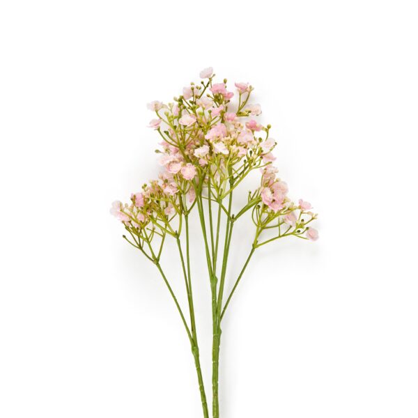 Mazzettino di Fiorellini Artificiali a Stelo Lungo 67 Cm Giallo Celeste Rosa e Rosa Scuro