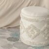 Pouf Contenitore Hippie Tondo In tessuto Grezzo AD