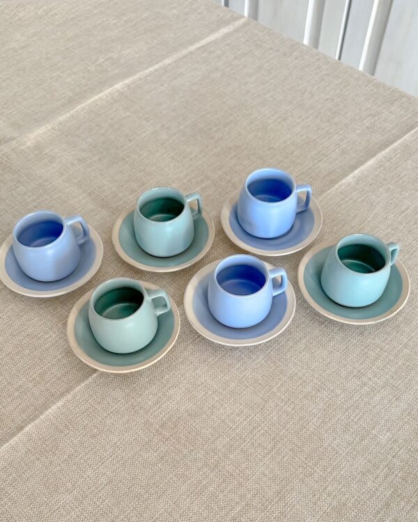 Set 6 Tazzine da Caffè Natural In Ceramica Mercury