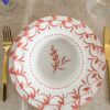Servizio Piatti Coral Loira 18 Pezzi Coral Loira Tognana Porcellana Rosso e Bianco