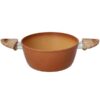 Casseruola 2 Manici 16 Cm 20 Cm 24 Cm Alluminio Arancio Traditional Stone Tognana