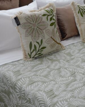Trapuntino Matrimoniale Leggero Tosca Felce Fancy Home