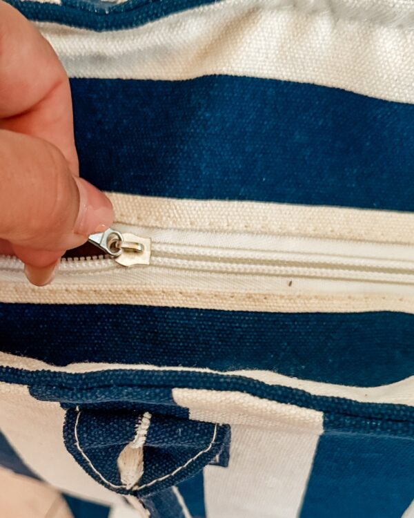 Borsa Frigo A Righe In Canvas 20 Litri