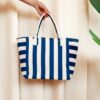 Borsa Frigo A Righe In Canvas 20 Litri
