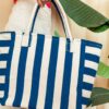 Borsa Frigo A Righe In Canvas 20 Litri