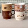 Set 4 Tazze Mug In Porcellana 4 Colori
