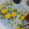 Tovaglietta Colazione Limoni In Vinile Lavabile Con Un Panno