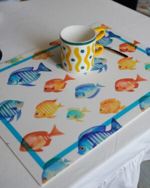 Tovaglietta Colazione Nettuno In Vinile Lavabile con Un Panno