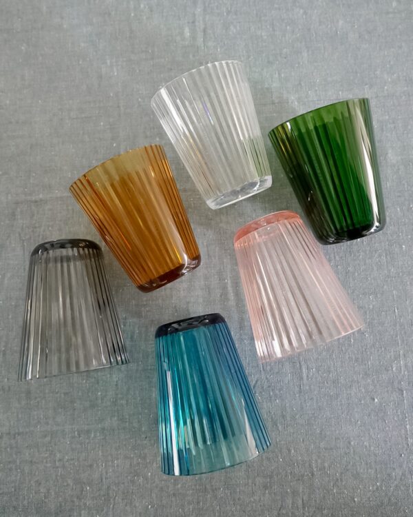Set 6 Bicchieri da Acqua Colorati in Plastica Dura