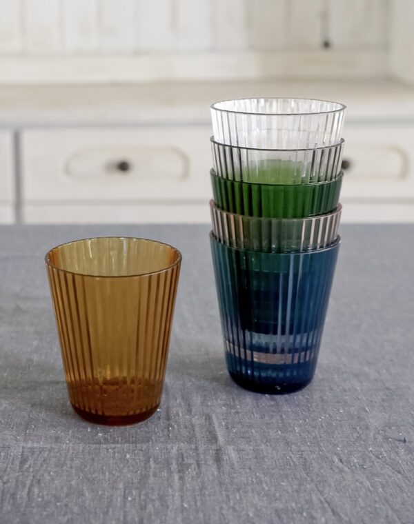 Set 6 Bicchieri da Acqua Colorati in Plastica Dura